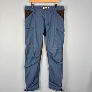 Fjallraven Men's Blue Outdoor Cargo Pants with Black Panels